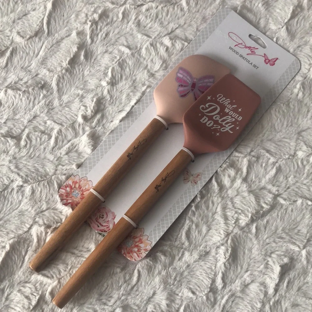 DOLLY Parton Wooden Handle Spatula Set